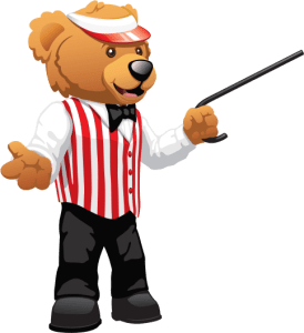 Sir Fun Bear Carnival Outfit Pointing Cane